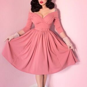 Pink Starlet Swing Dress Vixen by Micheline Pitt Small